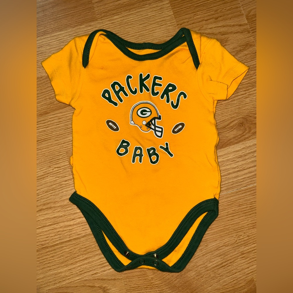 NFL Packers Yellow and Green Bodysuit